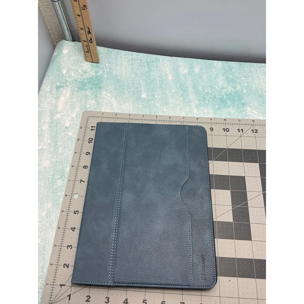 Holimet iPad Air 4th 5th Gen 11 Case Denim Blue Leather Folio Pencil Holder